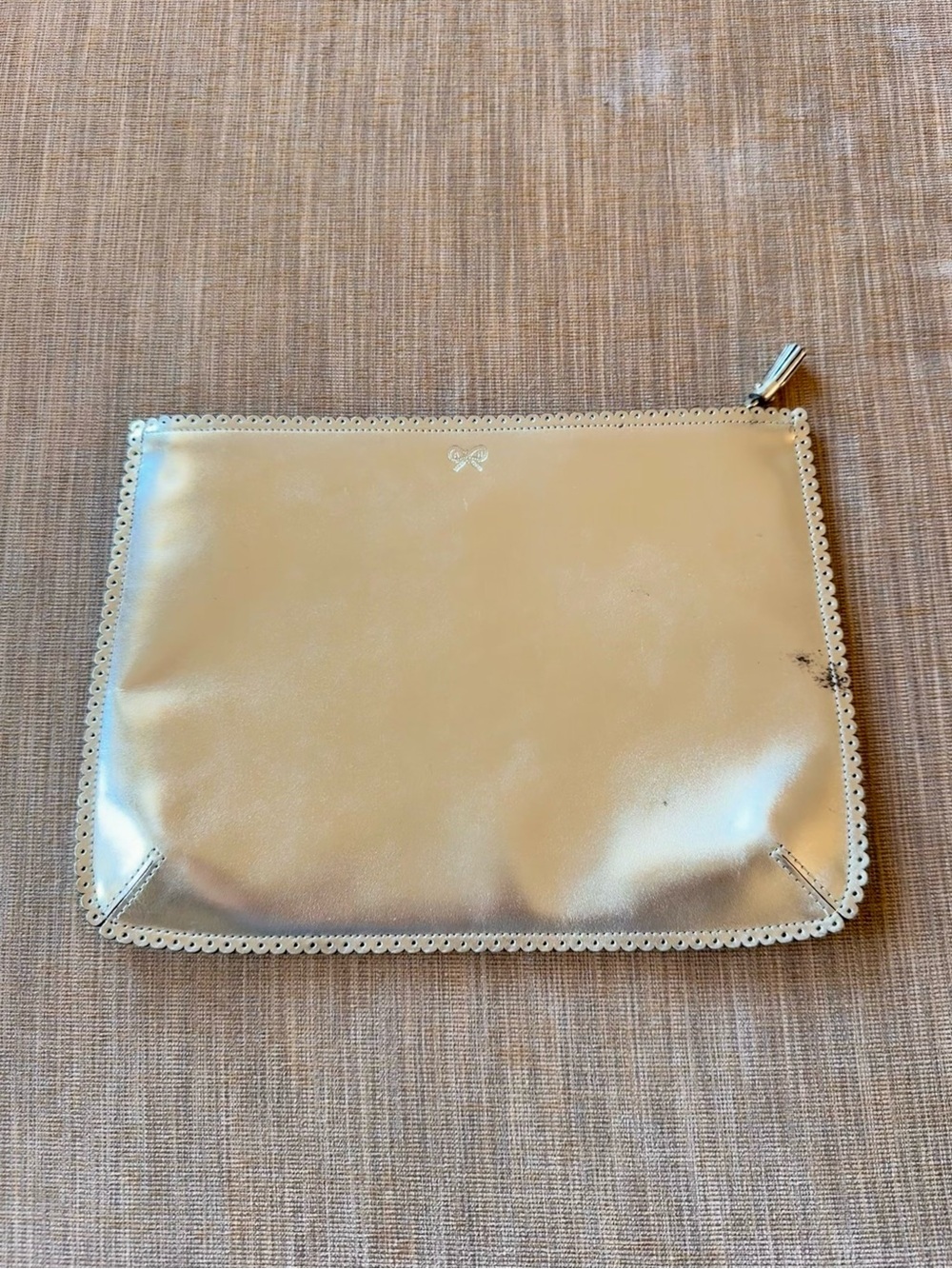 Anya Hindmarch Metallic Leather Clutch